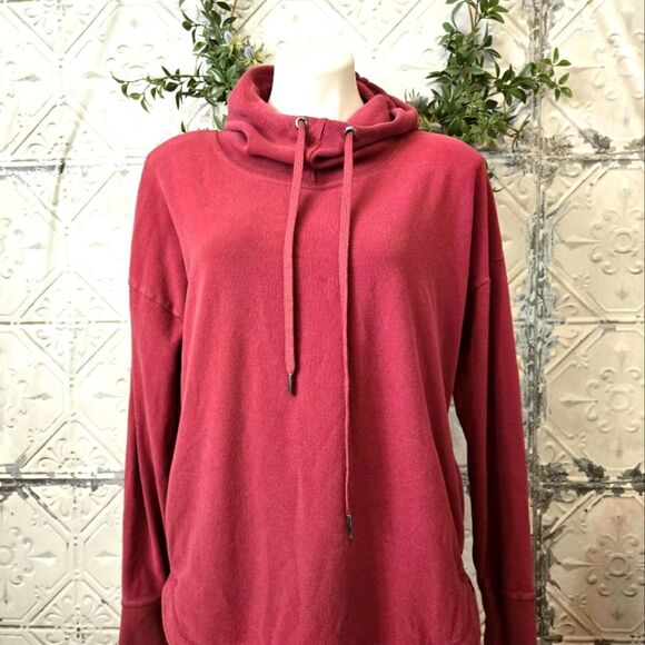 Sweaty Betty Cozy Red Hoodie Raspberry Color Long Sleeve Sweatshirt Size: Large - Picture 11 of 11